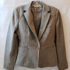 Evan Picone wool suit - grey houndstooth